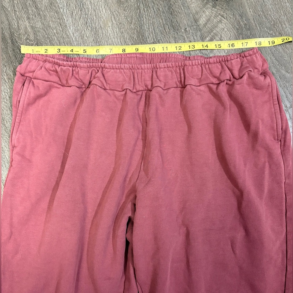 PACT 2XL Joggers 100% Organic Cotton Pink Mauve Downtown Sweatpants 27” Inseam - Picture 8 of 10